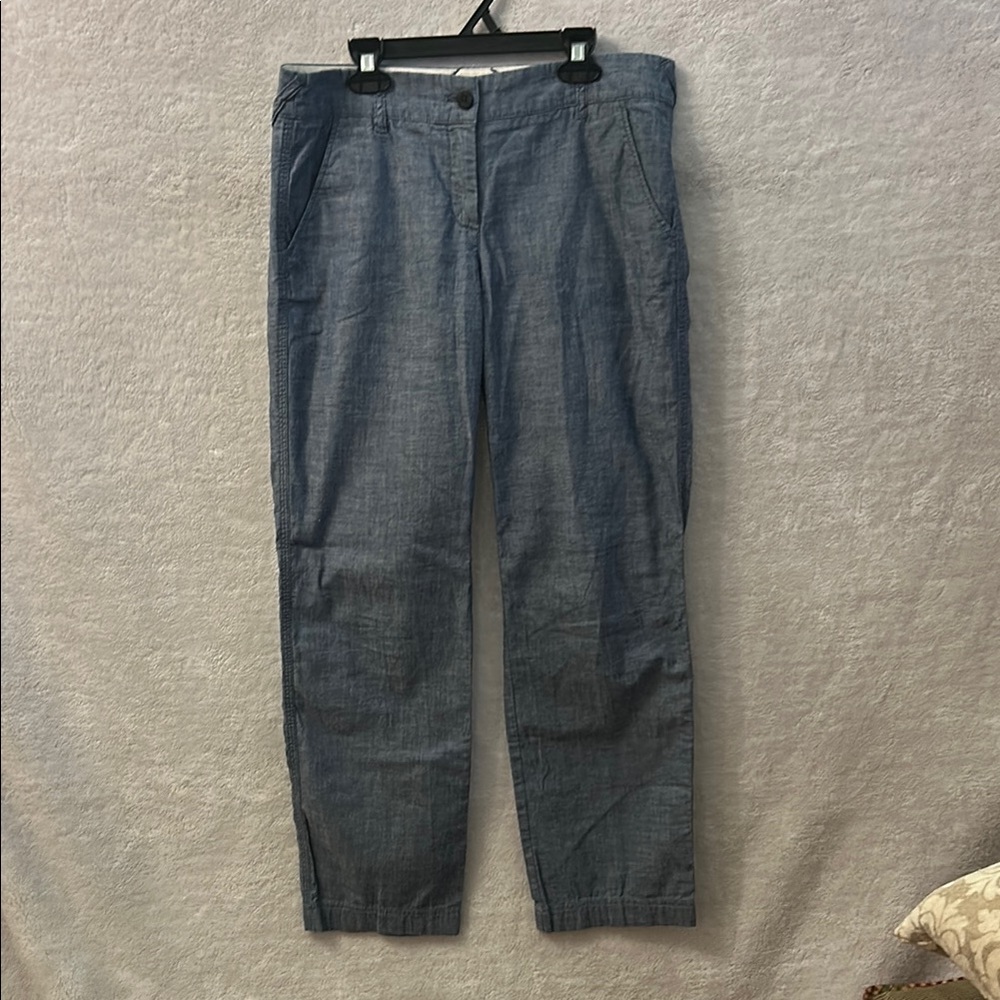 J. Crew Chambray Blue Lightweight Denim Straight Leg